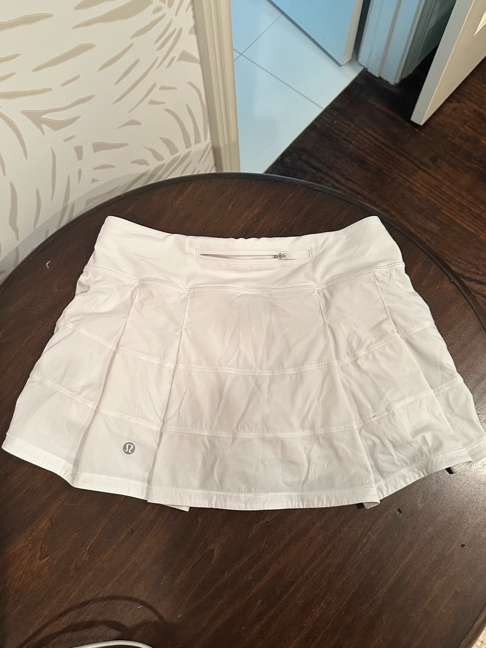 lululemon athletica White Tennis Skirt with Subtle Pleats
